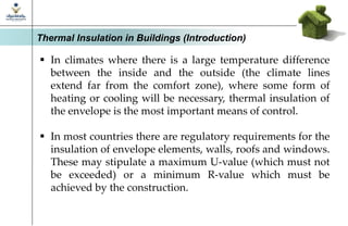 Lecture 6 thermal insulation in buildings | PDF