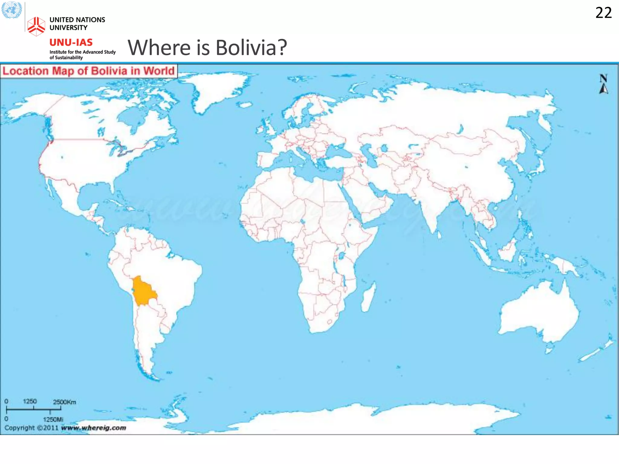 Where is Bolivia?
22
 