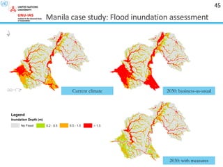 Manila case study: Flood inundation assessment
45
2030: business-as-usual
2030: with measures
Current climate
 