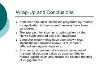 Stochastic Programming in Finance and Business management | PDF