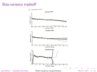 Modeling Social Data, Lecture 7: Model complexity and generalization | PDF