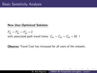 L7 Basic Sensitivity Analysis (Transportation and Logistics & Dr. Anna ...