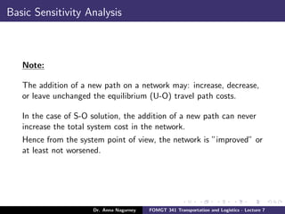L7 Basic Sensitivity Analysis (Transportation and Logistics & Dr. Anna ...