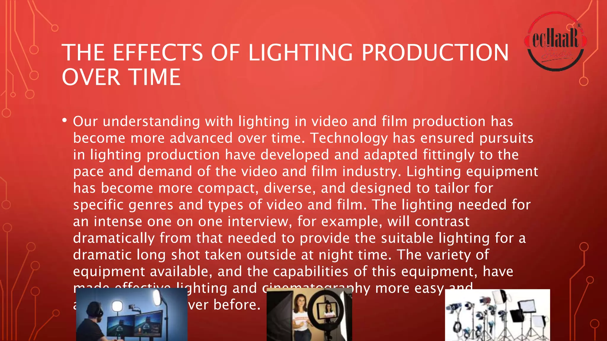 Basic functions of light in film production film academy ppt