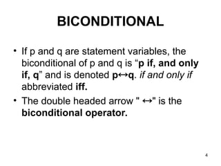 Biconditional Vs Implication Discrete Math Examples Discrete Structure Lecture # 7 to the point.ppt