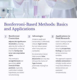 Comprehensive Statistical Methods for Multiple Comparisons in Food ...