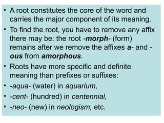 Cent Roots lecture 7. the structure of the word.ppt