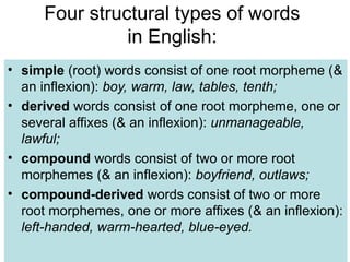 lecture 7. the structure of the word.ppt