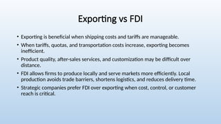 Export Difficulty Lecture 7.FDI.pptx foreign direct investment | PPTX