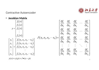 Contractive Autoencoder
• Jocobian Matrix
29
 