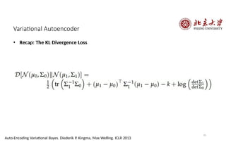 Variational Autoencoder
• Recap: The KL Divergence Loss
70
Auto-Encoding Variational Bayes. Diederik P. Kingma, Max Welling. ICLR 2013
 