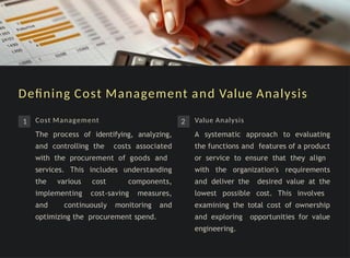 Comprehensive Guide to Cost Management and Value Analysis in ...