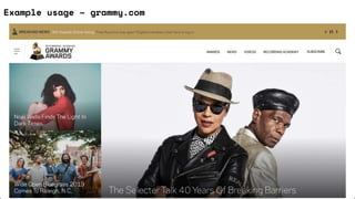 Example usage – grammy.com
 