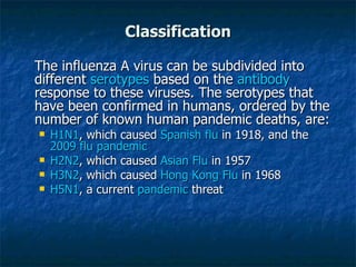 Flu Serotypes Lecture 7. influenza | PPT