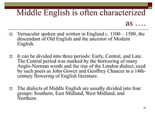Middle English Lecture 7 | PPT