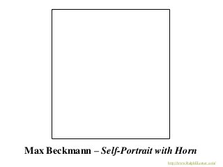 Max Beckmann – Self-Portrait with Horn
http://www.RalphELerner.com/
 