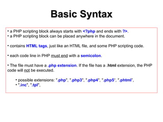 Lecture 7 PHP - Part 1 php web development | PPT