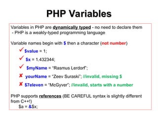 Lecture 7 PHP - Part 1 php web development | PPT