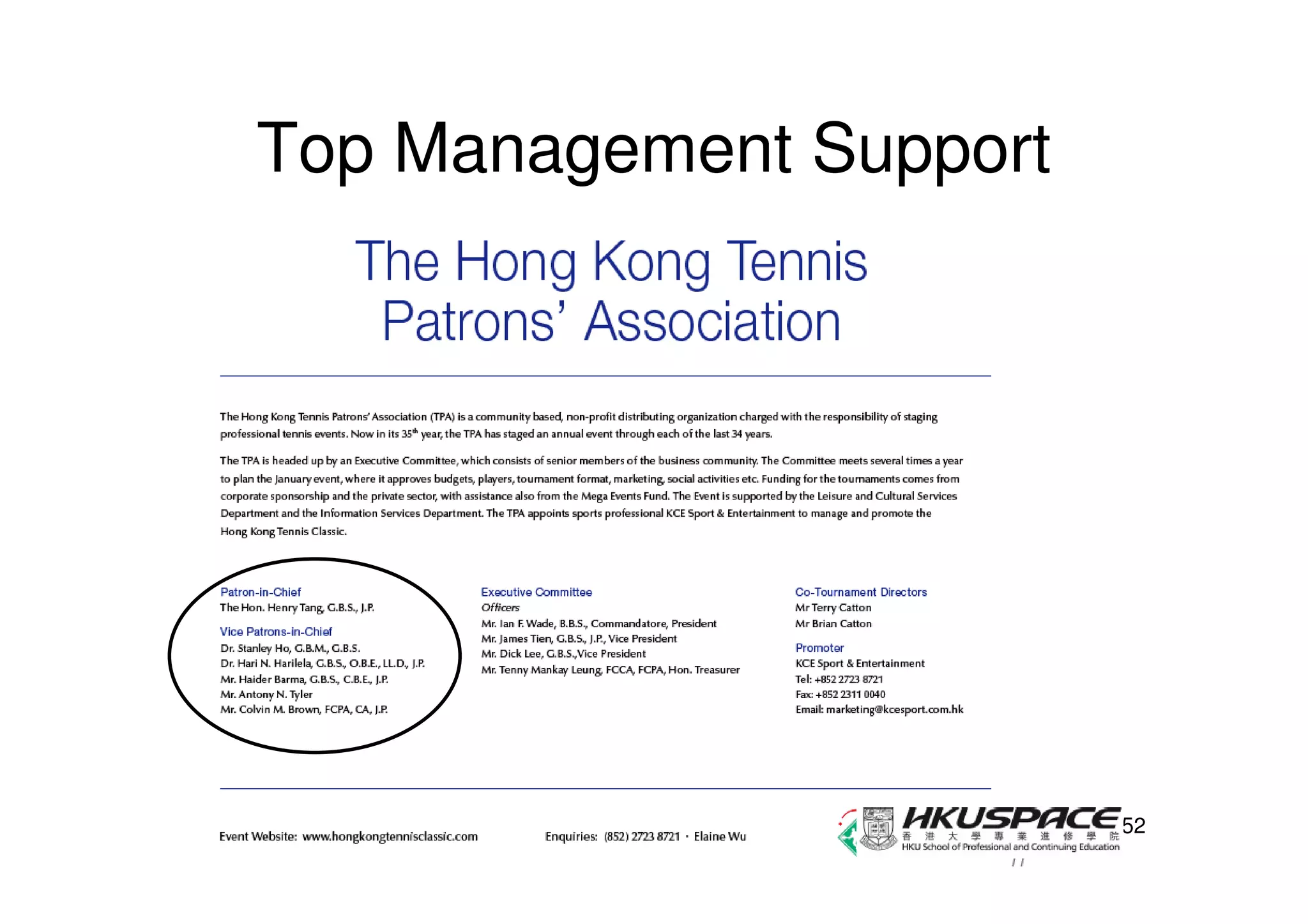 Top Management Support




                         52
 