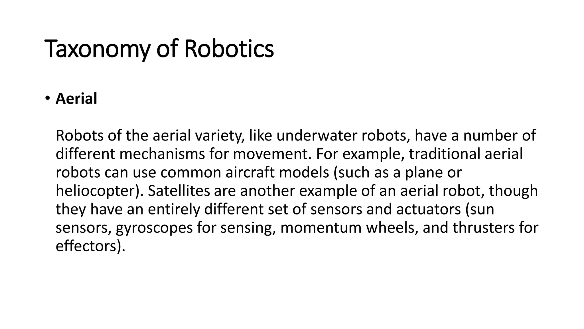Lecture 7 robotics and ai | PDF