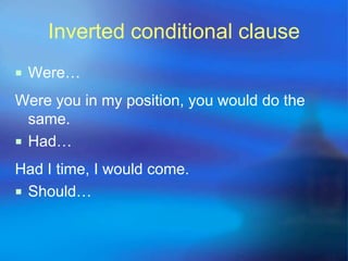 Subjunctive Mood Inversion Lecture 7 subjunctive mood | PPTX