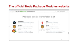 The official Node Package Modules website
 