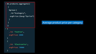 Average product price per category
 