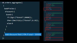 Add discount field (10% if total > 50000)
 