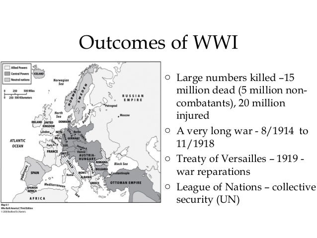 lecture 7a world war i outcome of world war 1