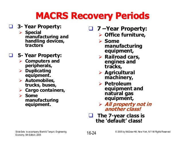 lecture 7 depreciation i macrs 7 year