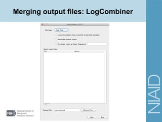 Merging output files: LogCombiner
 