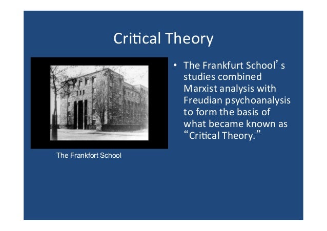 Applied Social Theory Frankfurt School And Critical Social Theory