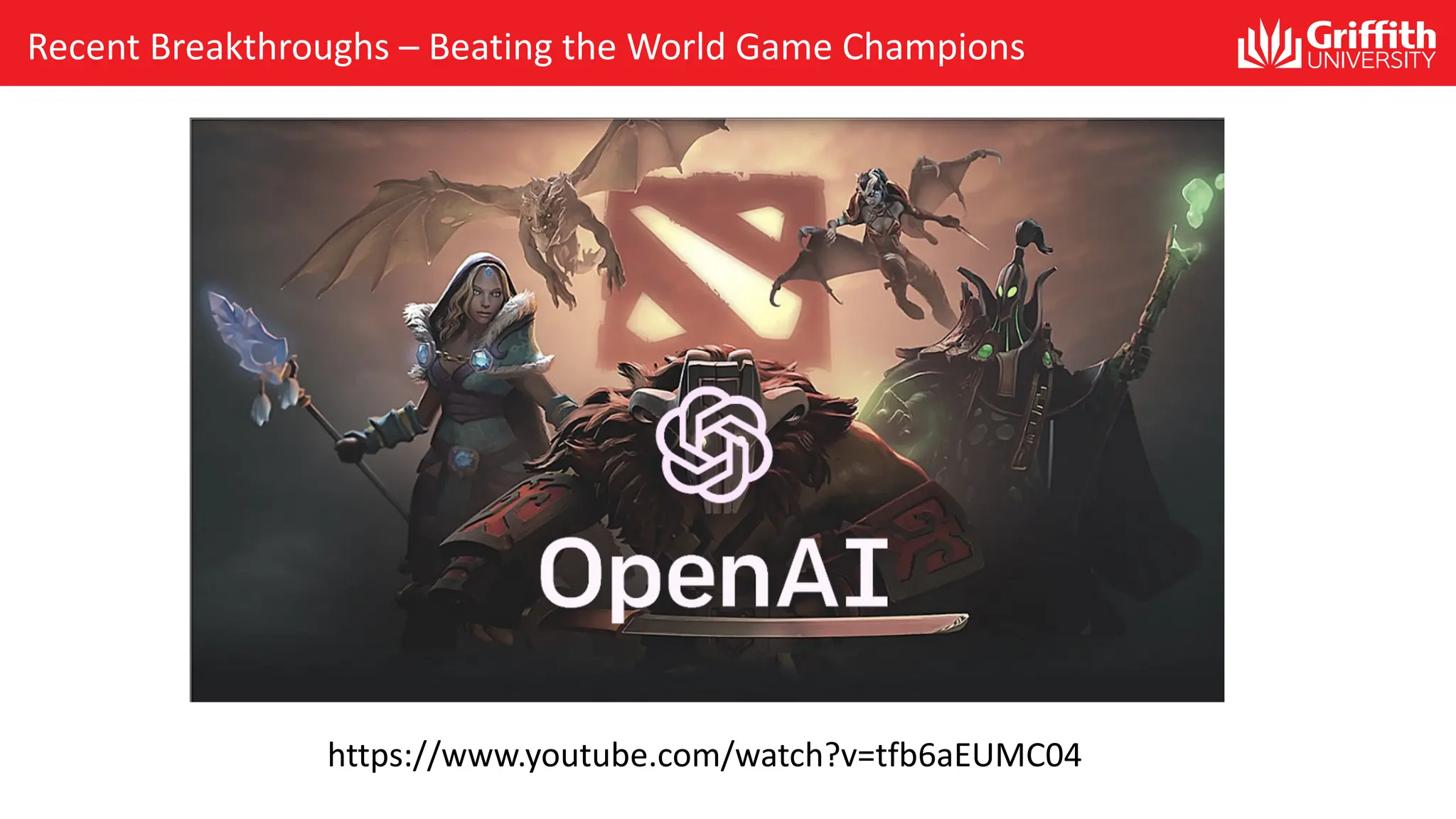 Recent Breakthroughs – Beating the World Game Champions https://www.youtube.com/watch?v=tfb6aEUMC04 