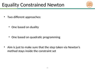 Comprehensive Lecture on Second Order Optimization Methods and Newton's ...