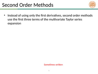 Comprehensive Lecture on Second Order Optimization Methods and Newton's ...