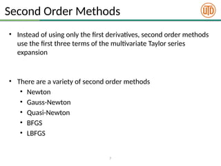 Comprehensive Lecture on Second Order Optimization Methods and Newton's ...