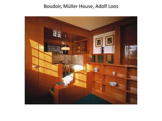 Boudoir, Müller House, Adolf Loos
 