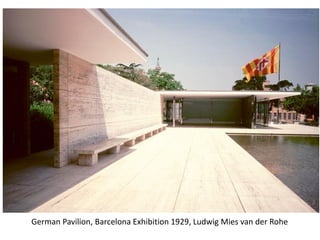 German Pavilion, Barcelona Exhibition 1929, Ludwig Mies van der Rohe
 