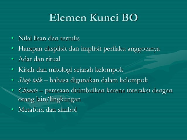 manajemen pengetahuan - Lecture 7 peran budaya organisasi
