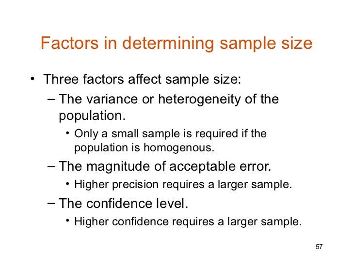 sampling how to determine a sample size