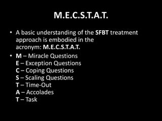 Lecture 7 solution focused therapy | PPTX