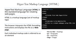 html tutorial: learn hypertext markup language with... Lecture 7 The-Internet-and-Web-Development.pptx