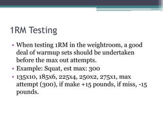 Strength and Conditioning: Training Intensity | PPTX