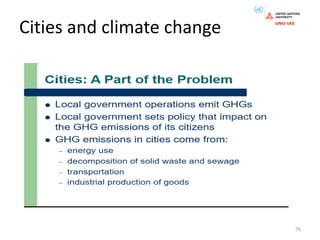 Lecture 7: Urban Climate Change Mitigation and Adaptation | PDF