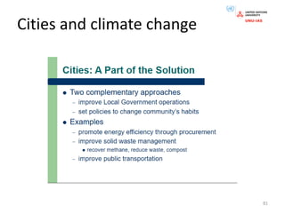 Lecture 7: Urban Climate Change Mitigation and Adaptation | PDF