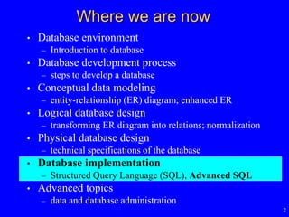 advanced sql(database) | PPT