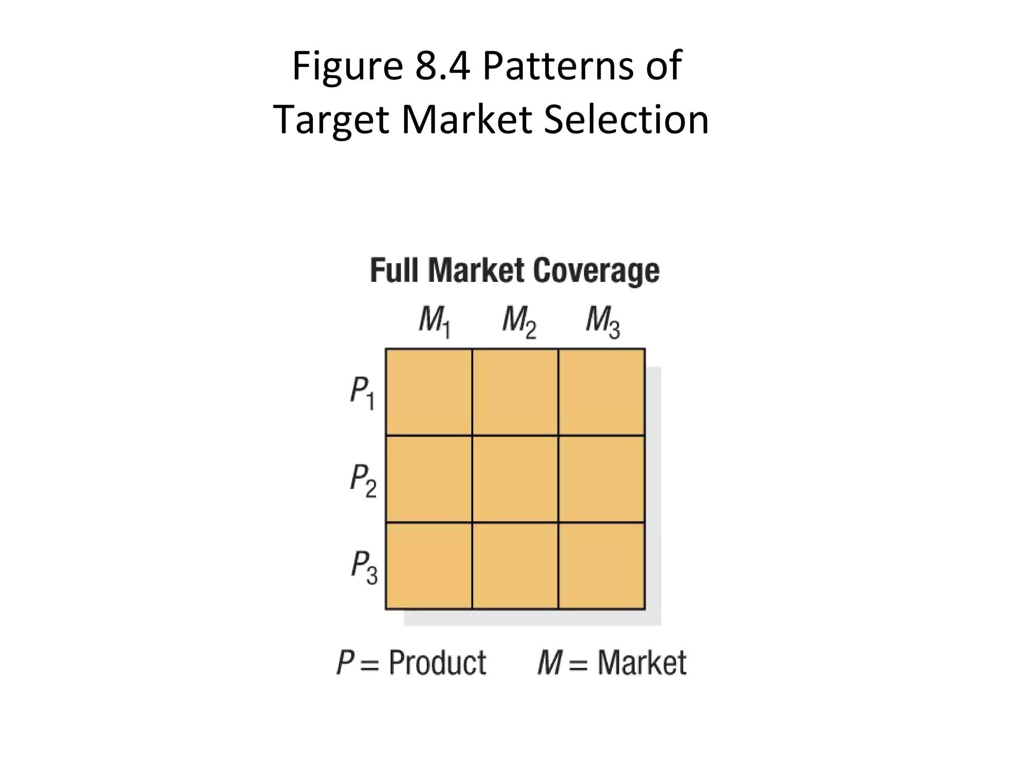 Figure 8.4 Patterns of
Target Market Selection
 