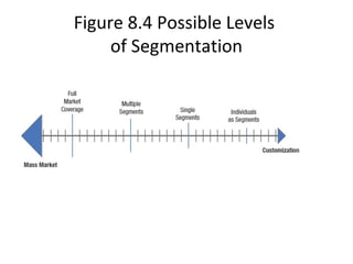 Figure 8.4 Possible Levels
of Segmentation
 