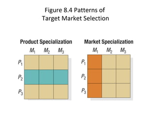 Figure 8.4 Patterns of
Target Market Selection
 