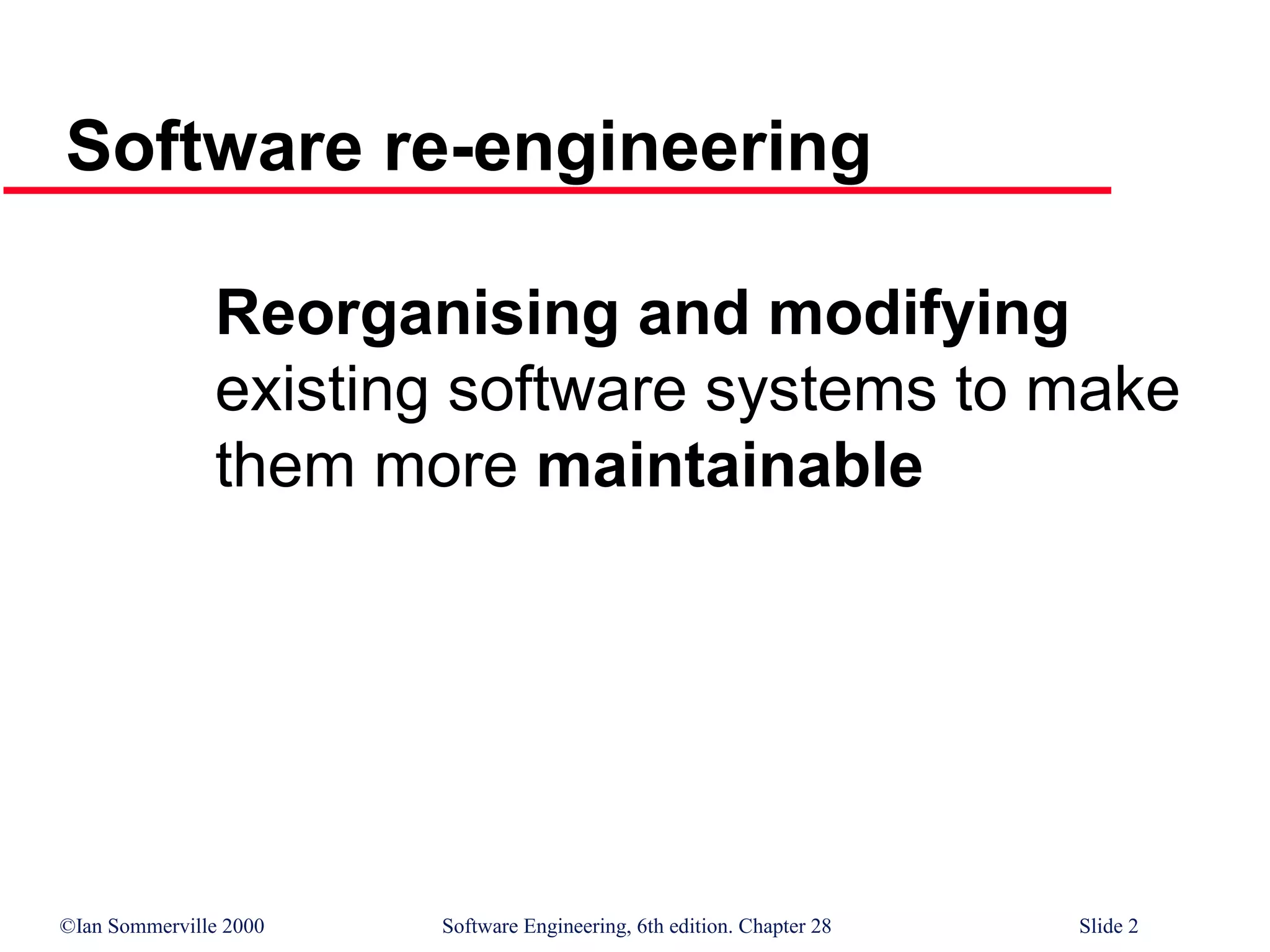 Software Re-Engineering | PPT